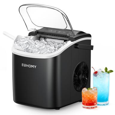 EUHOMY Countertop Ice Maker Machine with Handle (Bullet Ice)