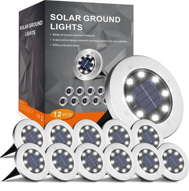 INCX Solar Lights Outdoor Waterproof, 12-Pack