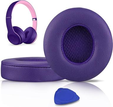 SoloWIT Earpads for Beats Solo 2/3, Pop Purple