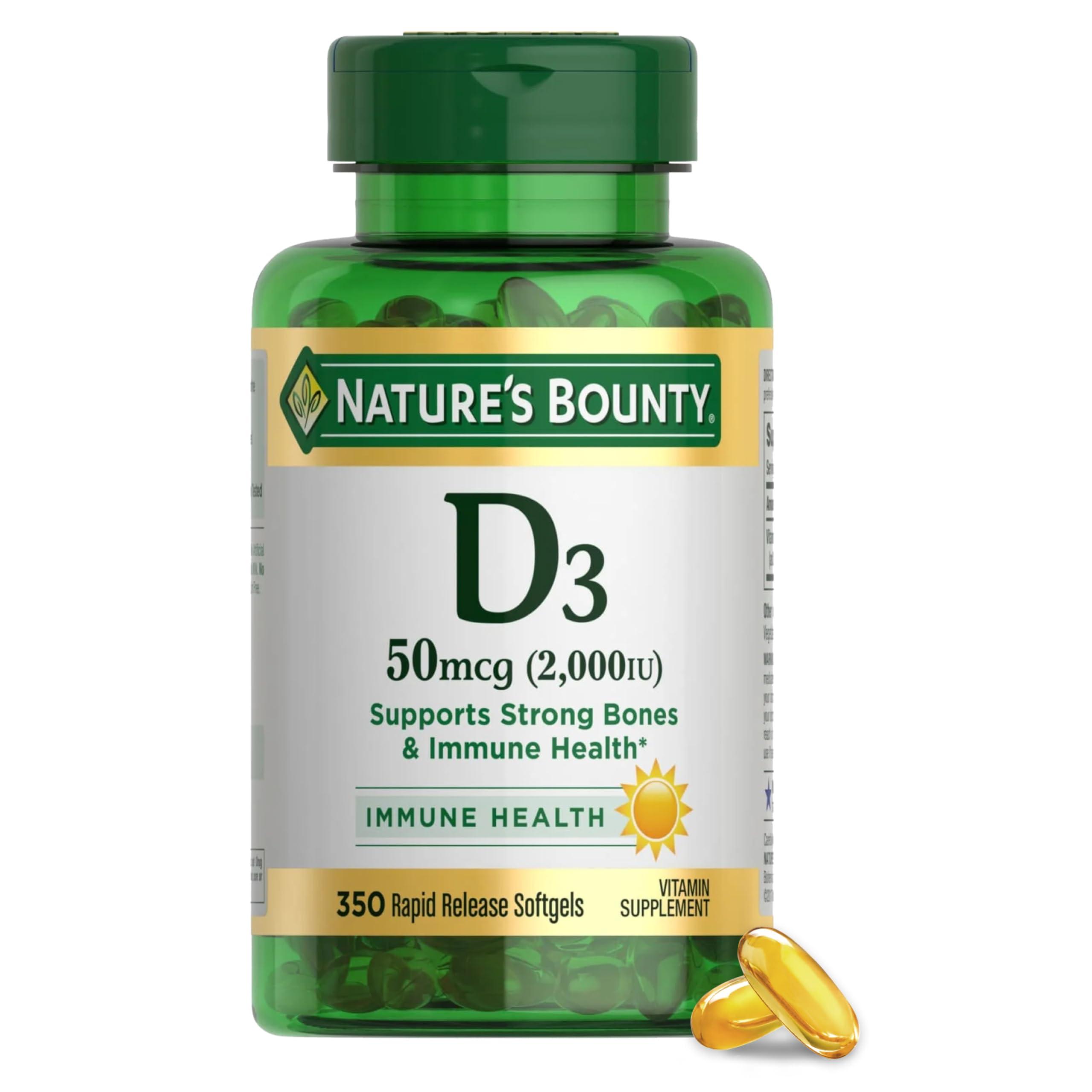 Nature's Bounty Vitamin D3 2000 IU softgels