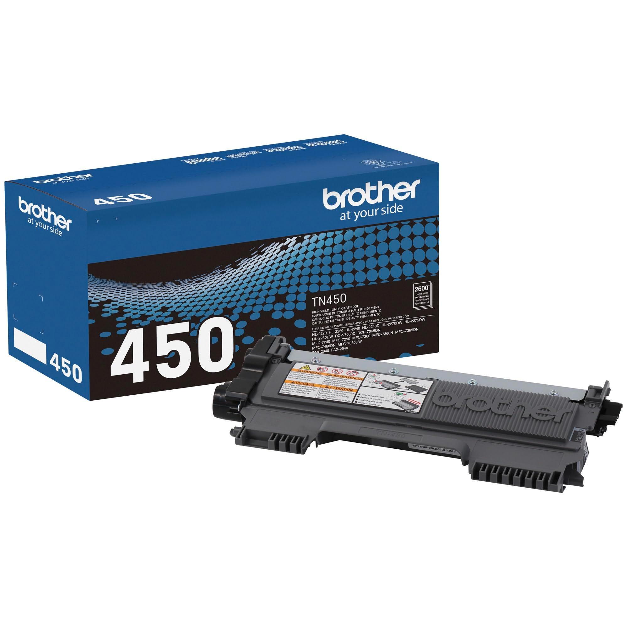Brother TN450 High‑Yield Black Toner Cartridge