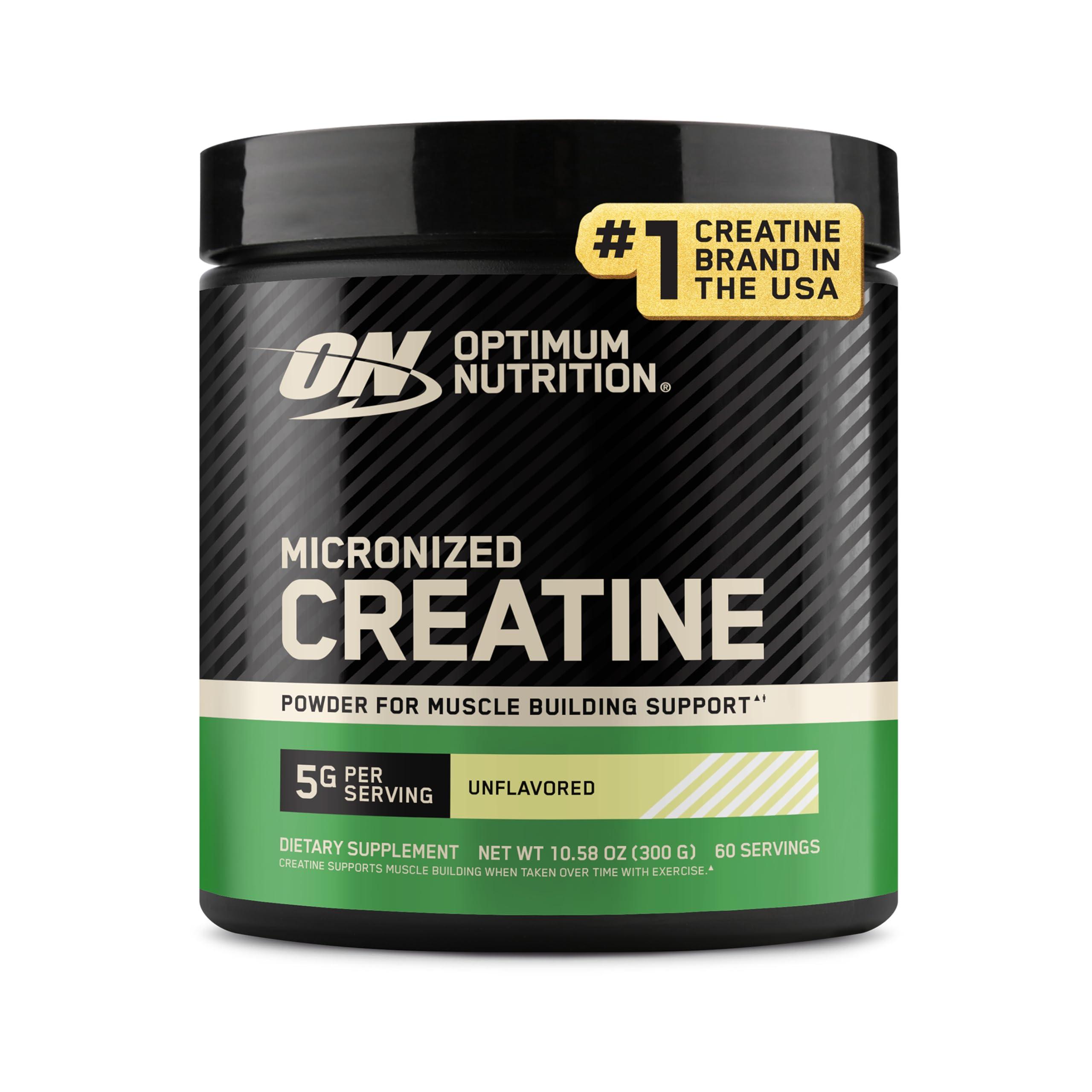 Optimum Nutrition Micronized Creatine Monohydrate Powder tub