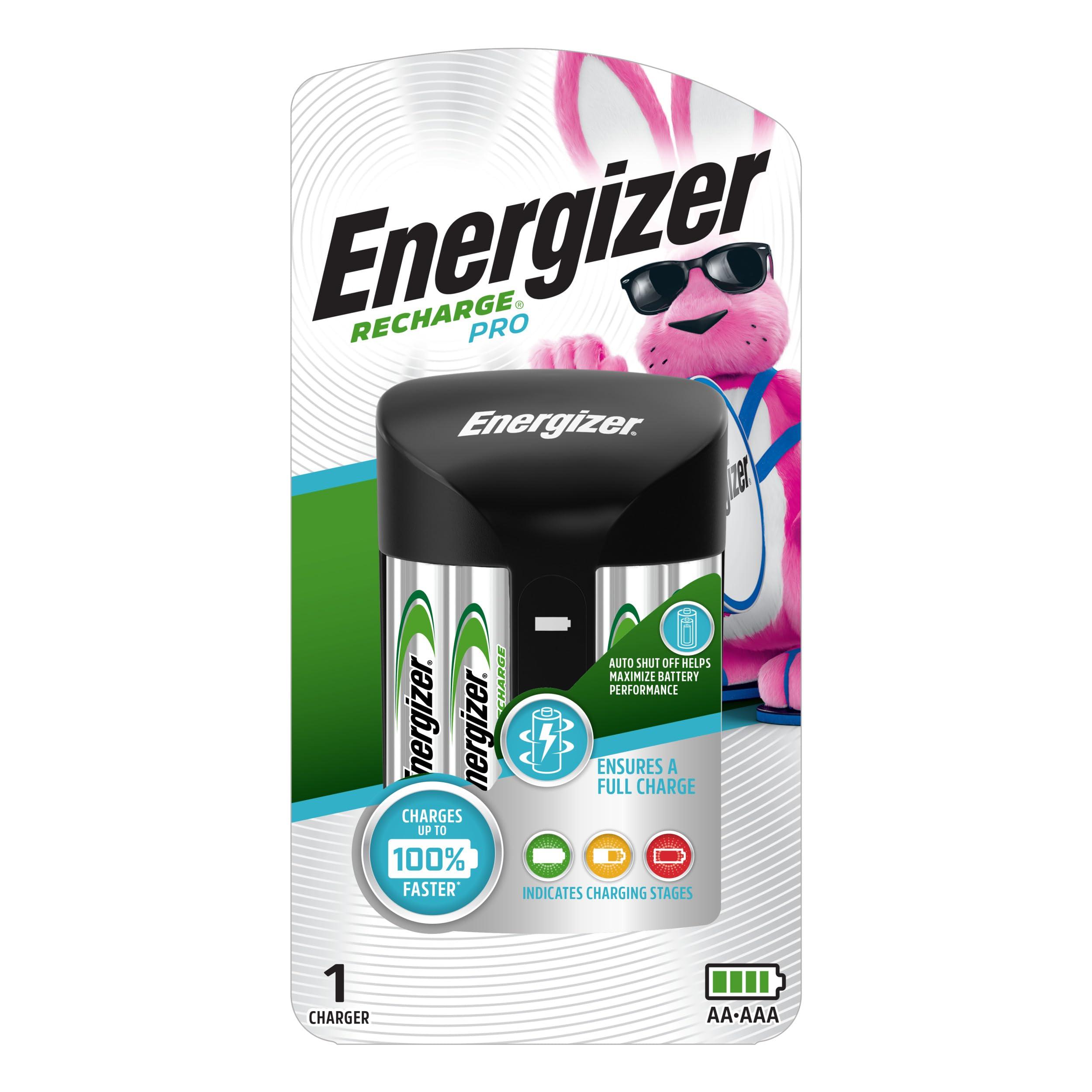 Energizer Recharge Pro Battery Charger with 4 AA batteries
