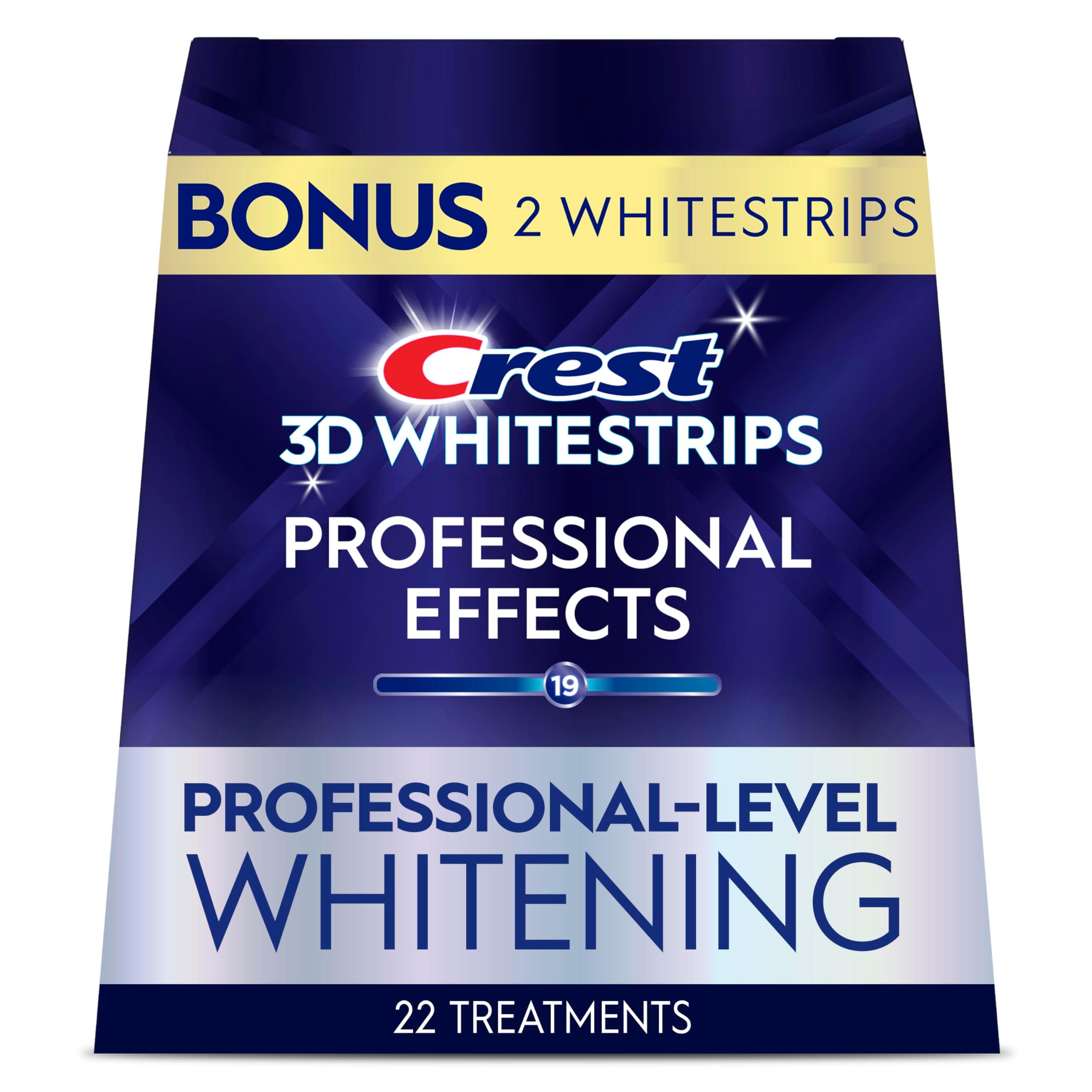 Crest 3D Whitestrips Professional Effects teeth whitening kit box and strips