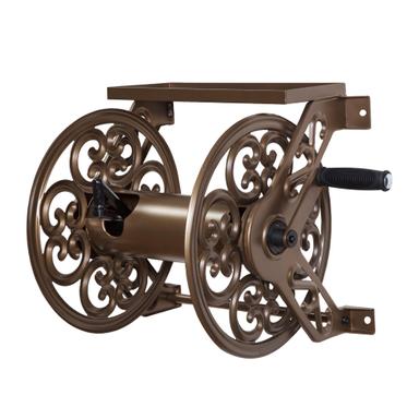 Liberty Garden 708 Steel Decorative Wall Mount Garden Hose Reel