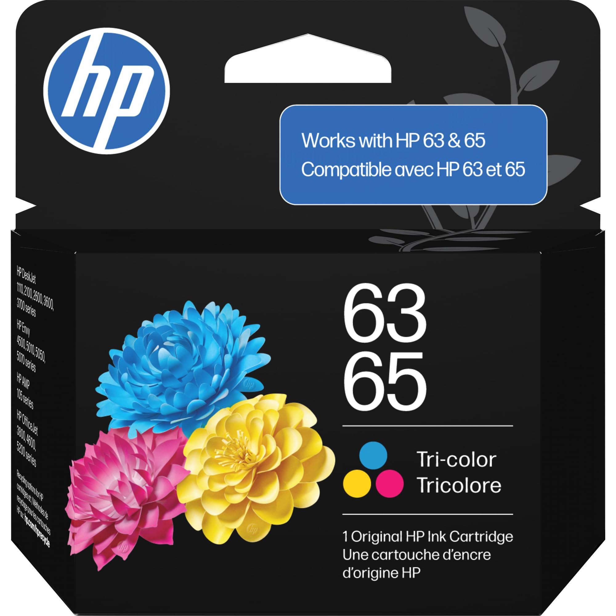HP 63/65 Tri-Color Ink Cartridge package front