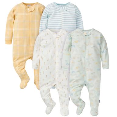 Gerber Baby Boys' 4-Pack Sleep 'N Play Footie