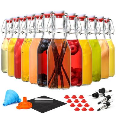 AOZITA 12 Pack 8.5oz Flip Top Glass Bottles | Mubboo