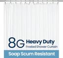 LiBa Bathroom Shower Curtain Waterproof Plastic Shower Curtain Premium PEVA Non-Toxic with Rust Proof Grommets Frosted 8G Bathroom Accessories 72x72 | Mubboo
