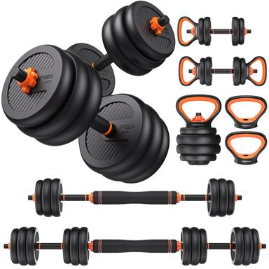 FEIERDUN Adjustable Dumbbells, 50lbs 4‑in‑1 Set | Mubboo