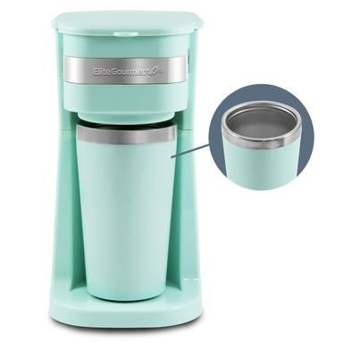 Elite Gourmet Personal Single-Serve Coffee Maker with Travel Mug