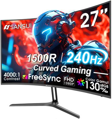 SANSUI 27 Inch Curved 240Hz Gaming Monitor