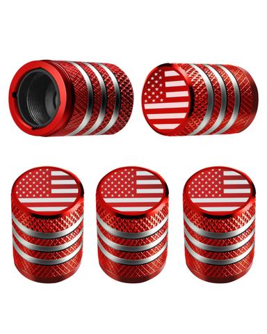 DECURCAR Tire Valve Stem Cap Cover - American Flag, 5 Pack | Mubboo