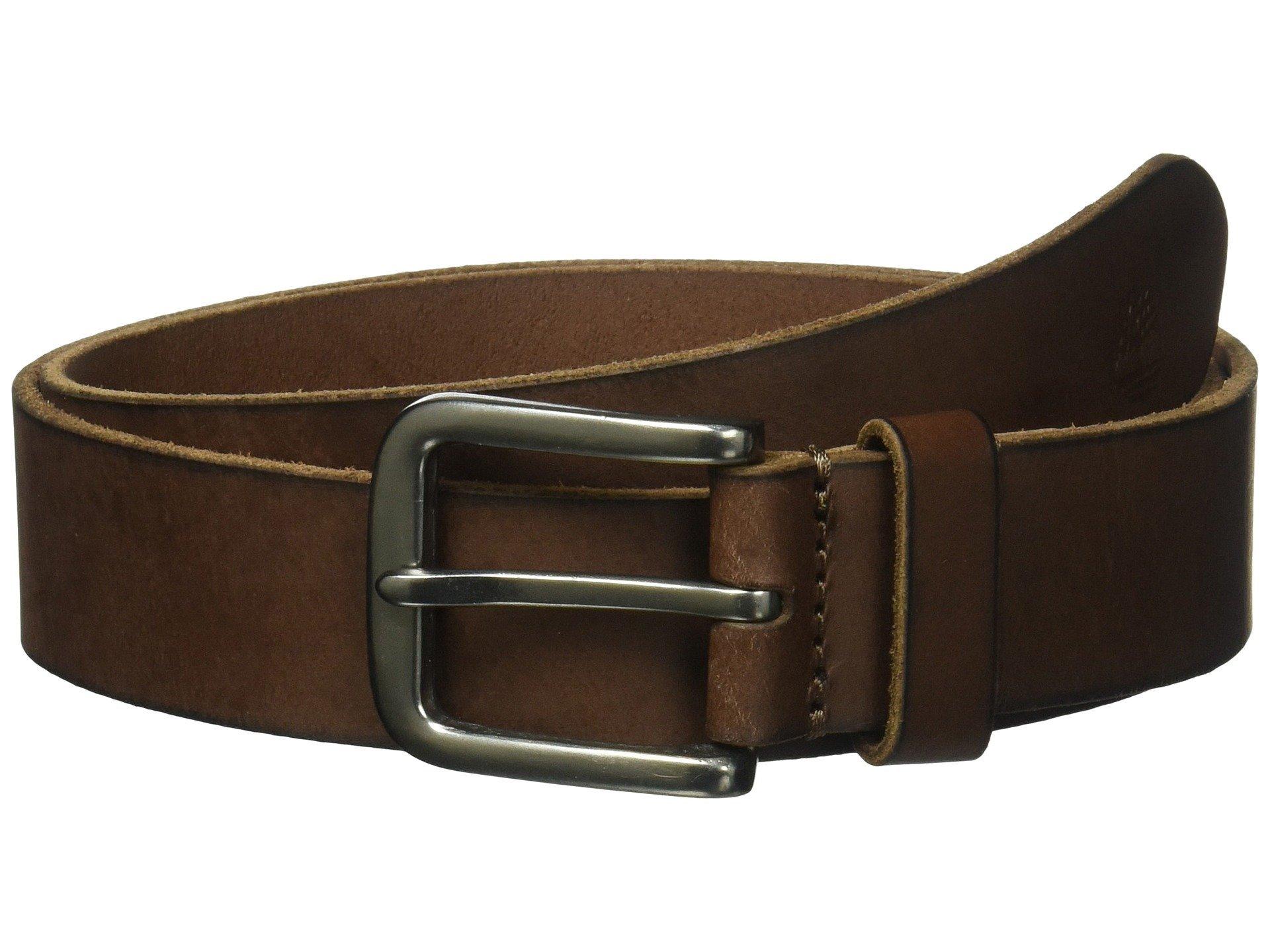Timberland Men's Classic Buckle Leather Belt in dark brown