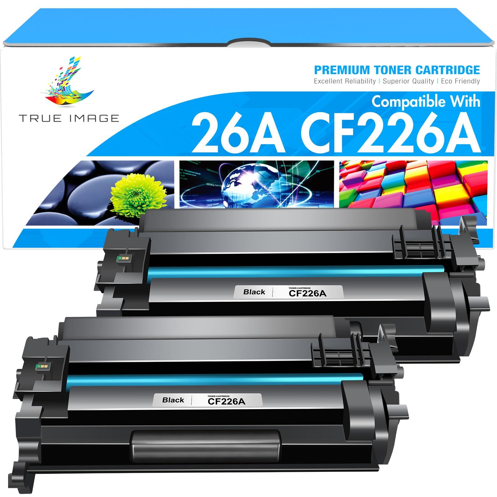 TRUE IMAGE CF226A 26A Toner Cartridge Compatible for HP 26A, 2-Pack