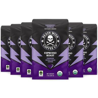 Death Wish Coffee Organic Fair Trade Dark Roast Whole Bean