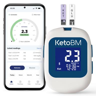 KetoBM Bluetooth Glucose & Ketone Kit