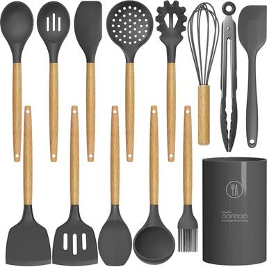 oannao 14‑piece Silicone Cooking Utensils Set