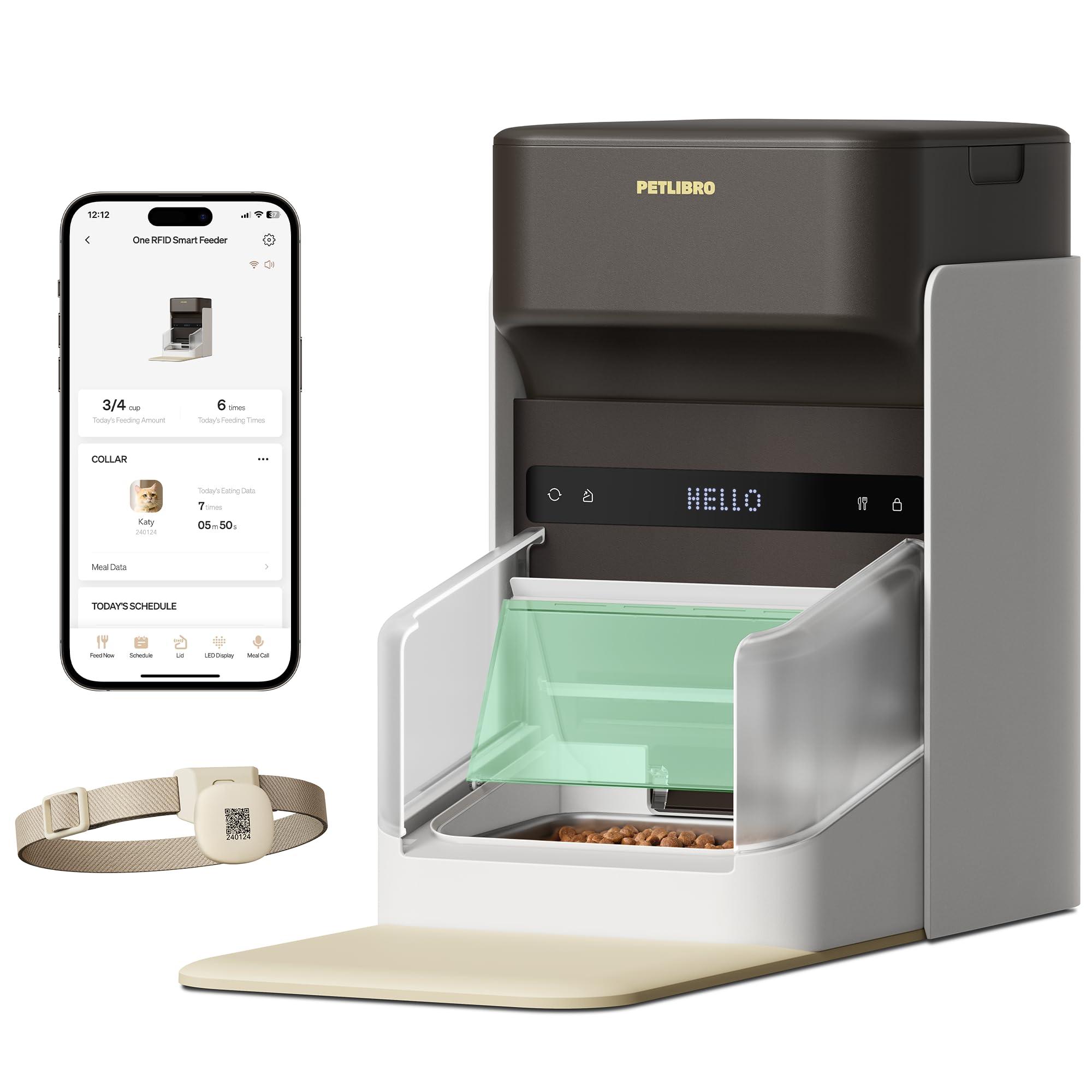 PETLIBRO RFID Automatic Cat Feeder on kitchen counter