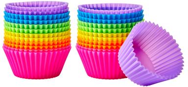 Amazon Basics Reusable Silicone Baking Cups, 24-Pack