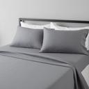 Amazon Basics Lightweight Super Soft, Wrinkle-Free, Breathable Luxury Microfiber 4 Piece Bed Sheet Set with 14-Inch Deep Pockets, Full, Dark Gray, Solid
