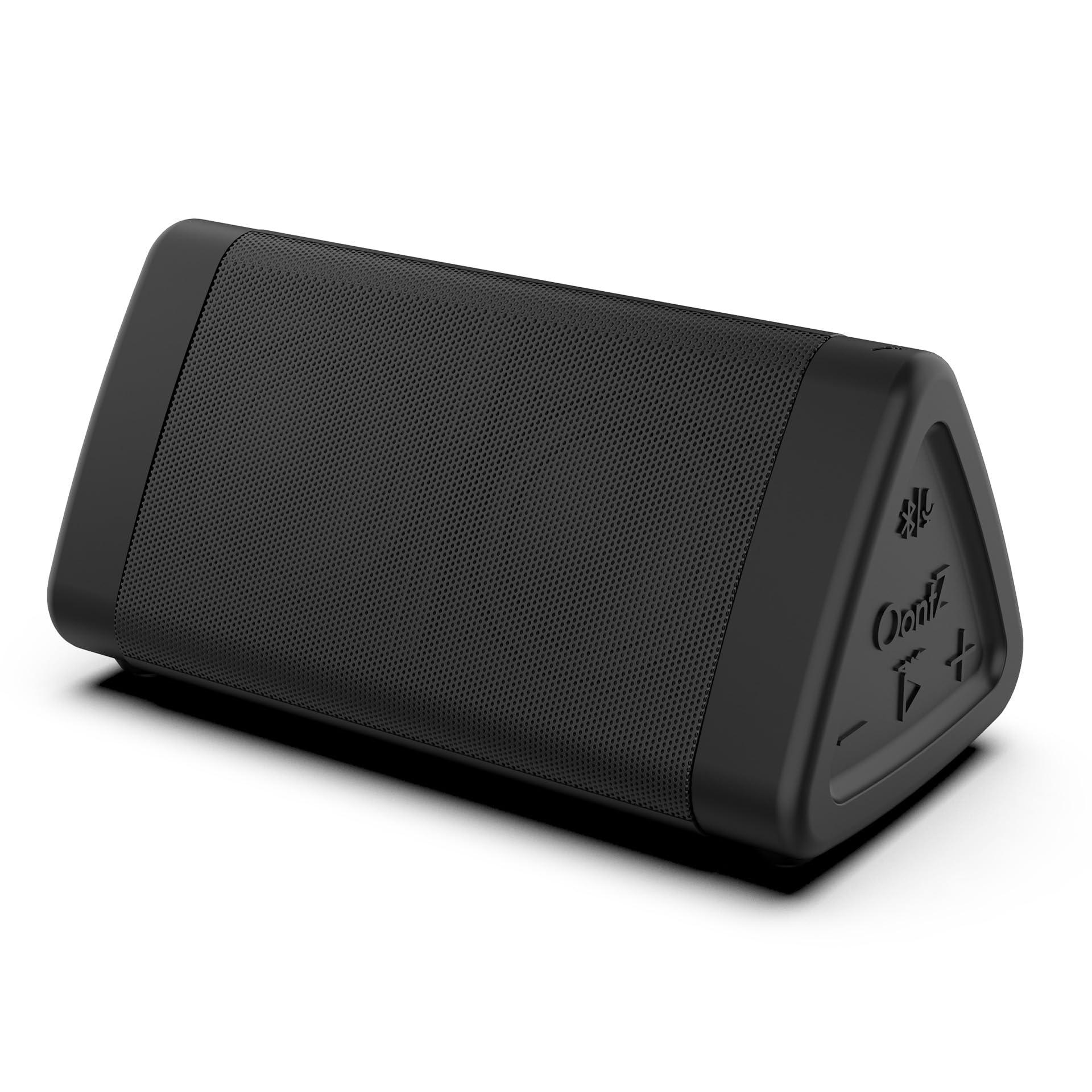 OontZ Angle 3 portable Bluetooth speaker on a wooden surface