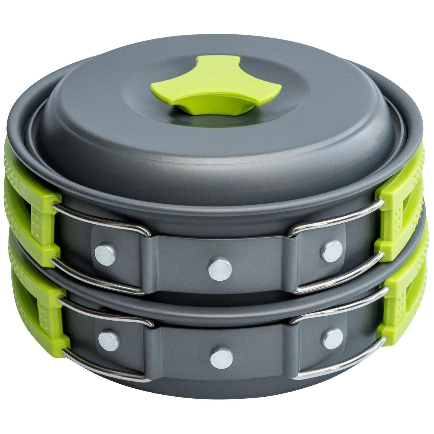 MalloMe Camping Cookware Mess Kit for Backpacking