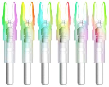 XHYCKJ 6‑Pack Lighted Nocks (.244" ID)