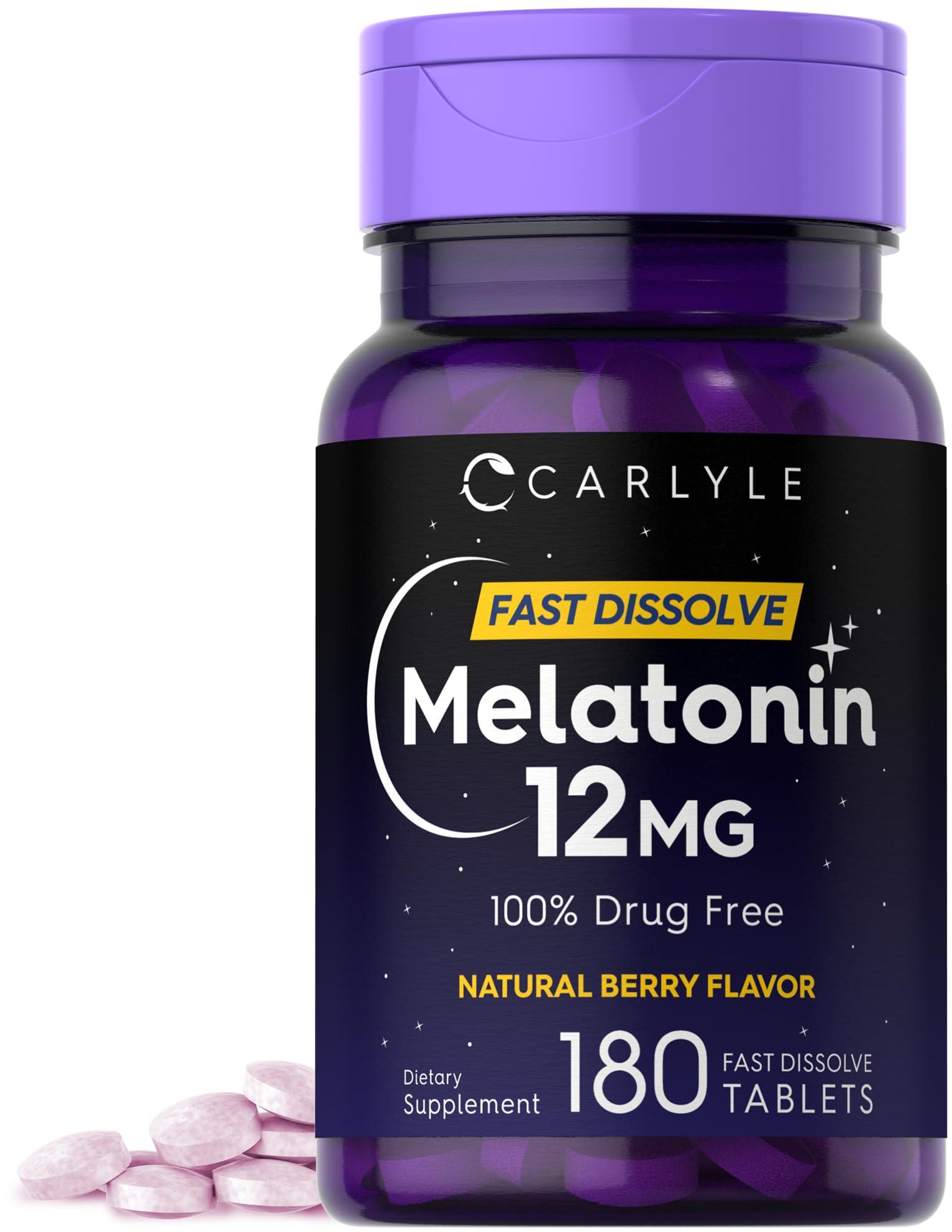 Carlyle Melatonin 12 mg Fast Dissolve 180 tablets