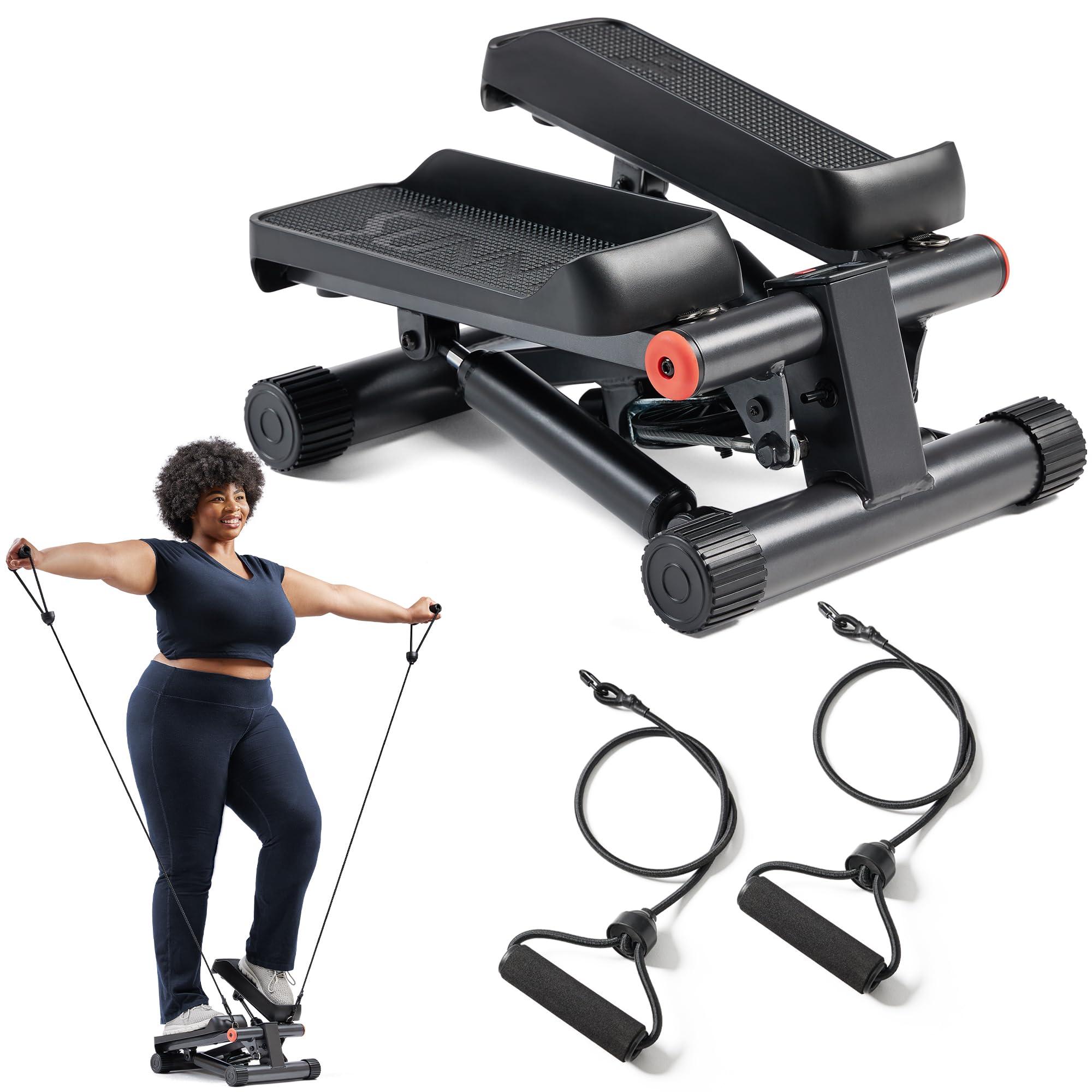 Sunny Health & Fitness Mini Stepper with resistance bands