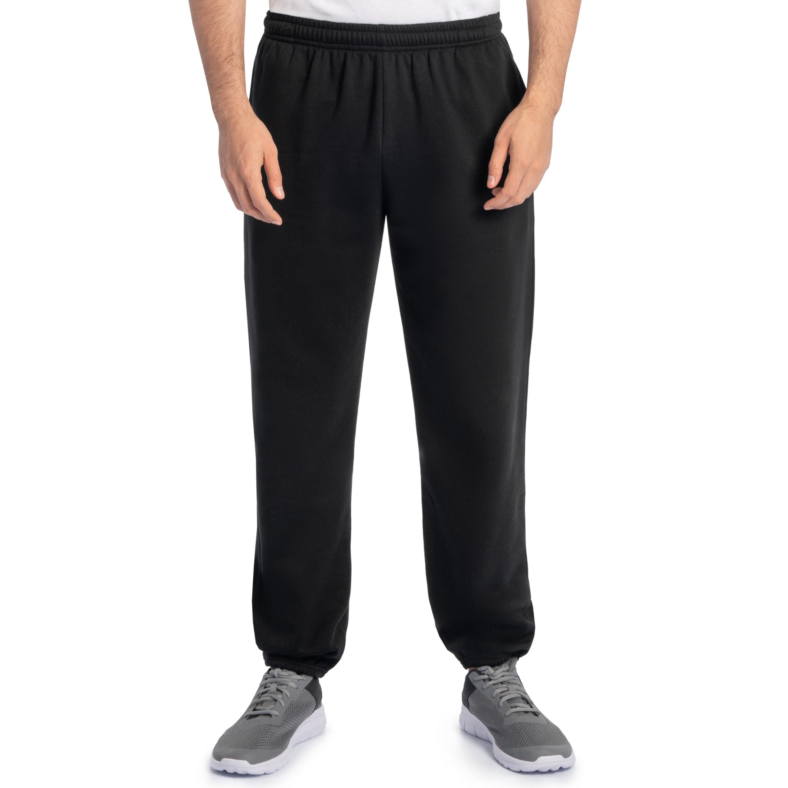 Fruit of the Loom Men's Eversoft Fleece Elastic Bottom Sweatpants