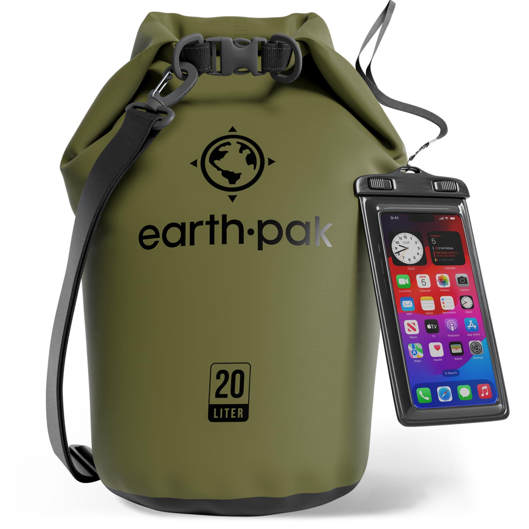 Earth Pak Waterproof Dry Bag aboard a boat