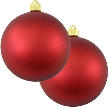Christmas By Krebs 6" Velvet Red Extra Large Outdoor Ball (2 pcs) | Mubboo
