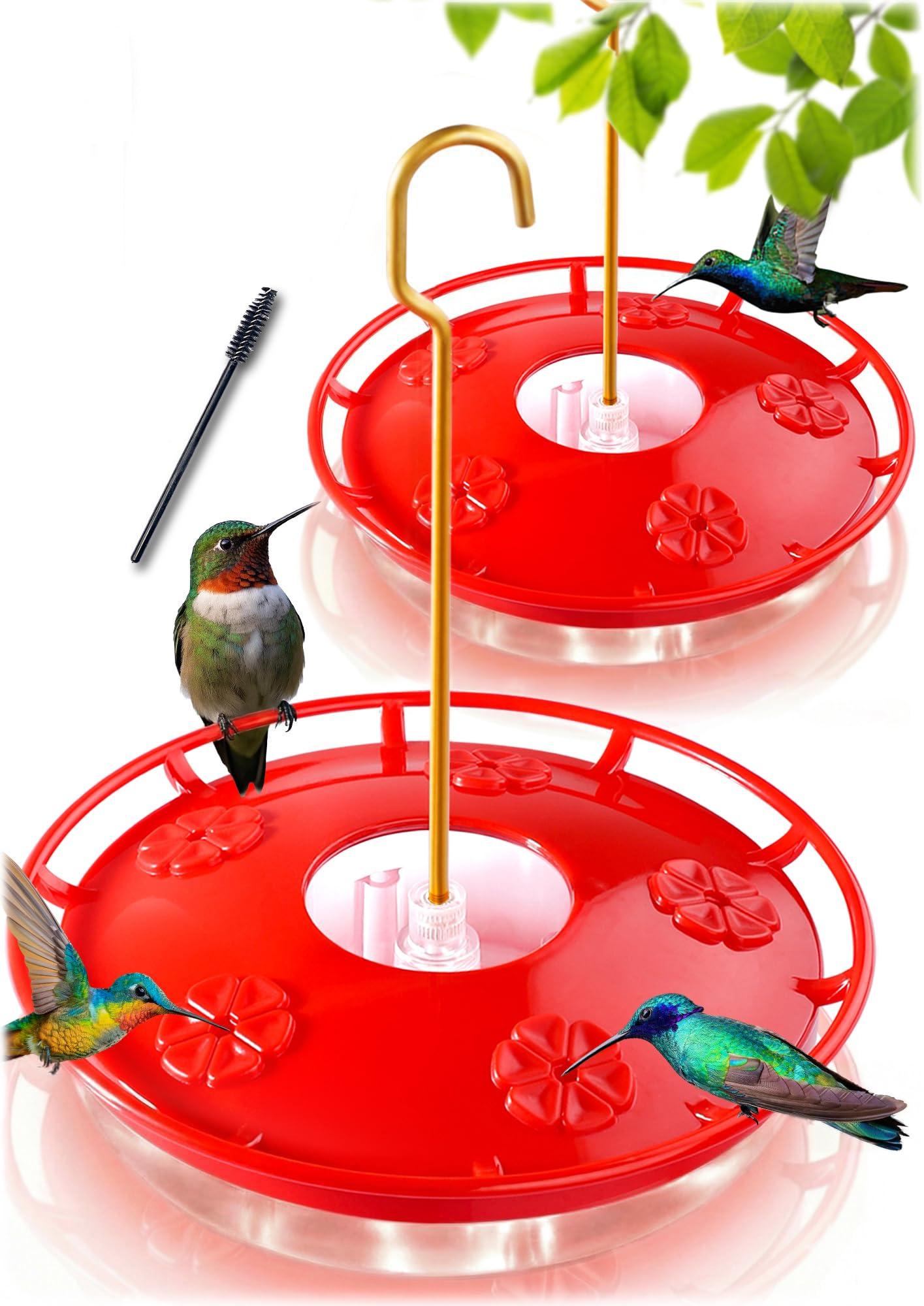 eWonLife Hummingbird Feeders for Outdoors, 2-Pack