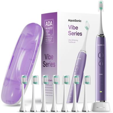 Aquasonic Vibe Series Ultra-Whitening Toothbrush, Satin Violet