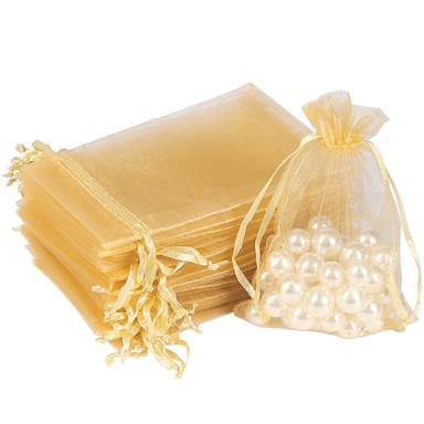 HRX Package Gold Organza Gift Bags 4×6 | Mubboo