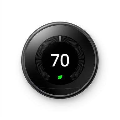 Nest Learning Thermostat, Mirror Black