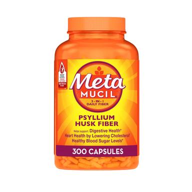 Metamucil Psyllium Husk Fiber Capsules 300 count