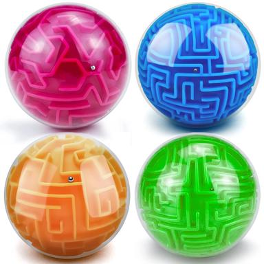 YongnKids 4-Piece 3D Maze Ball