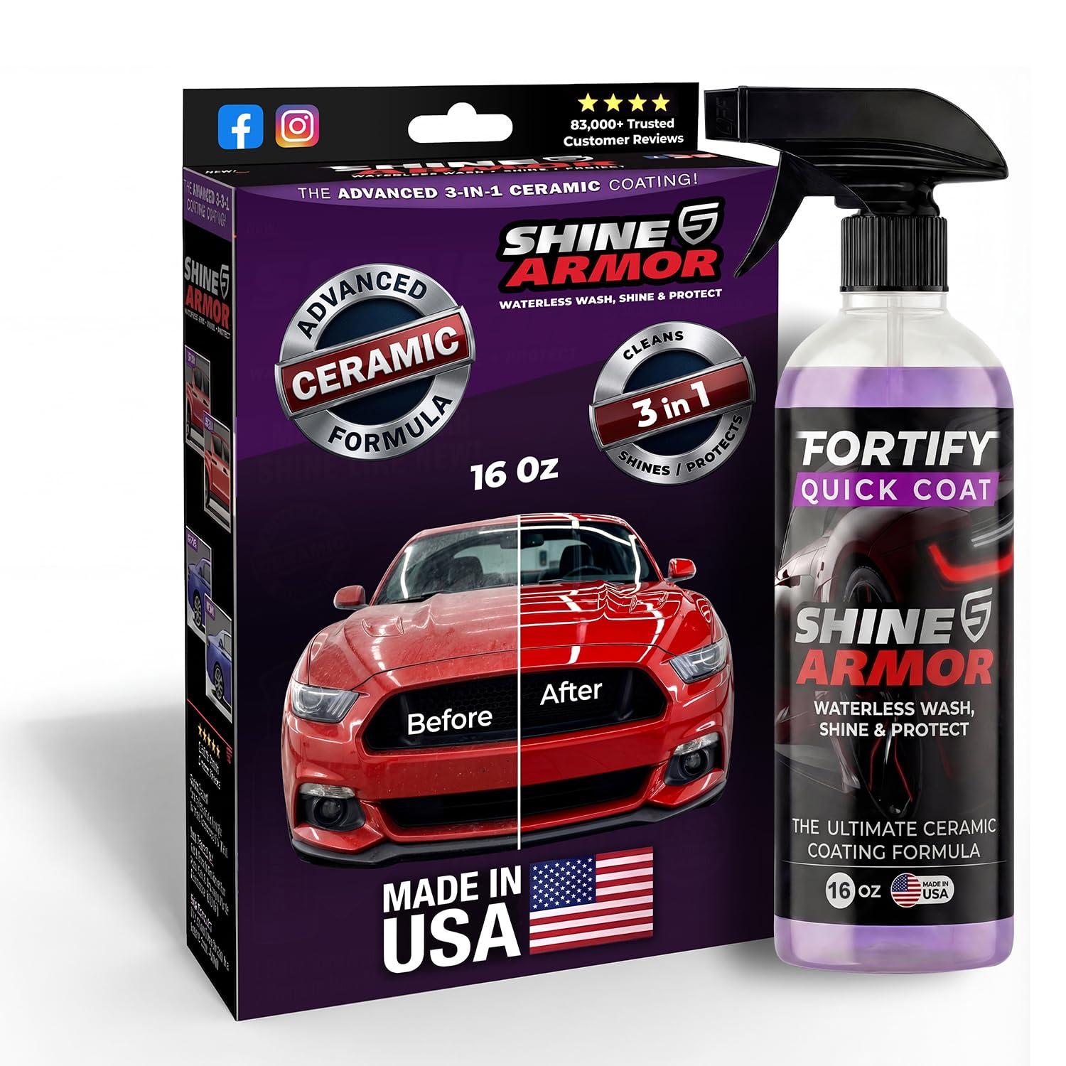 SHINE ARMOR Fortify Quick Coat detailing spray on car hood