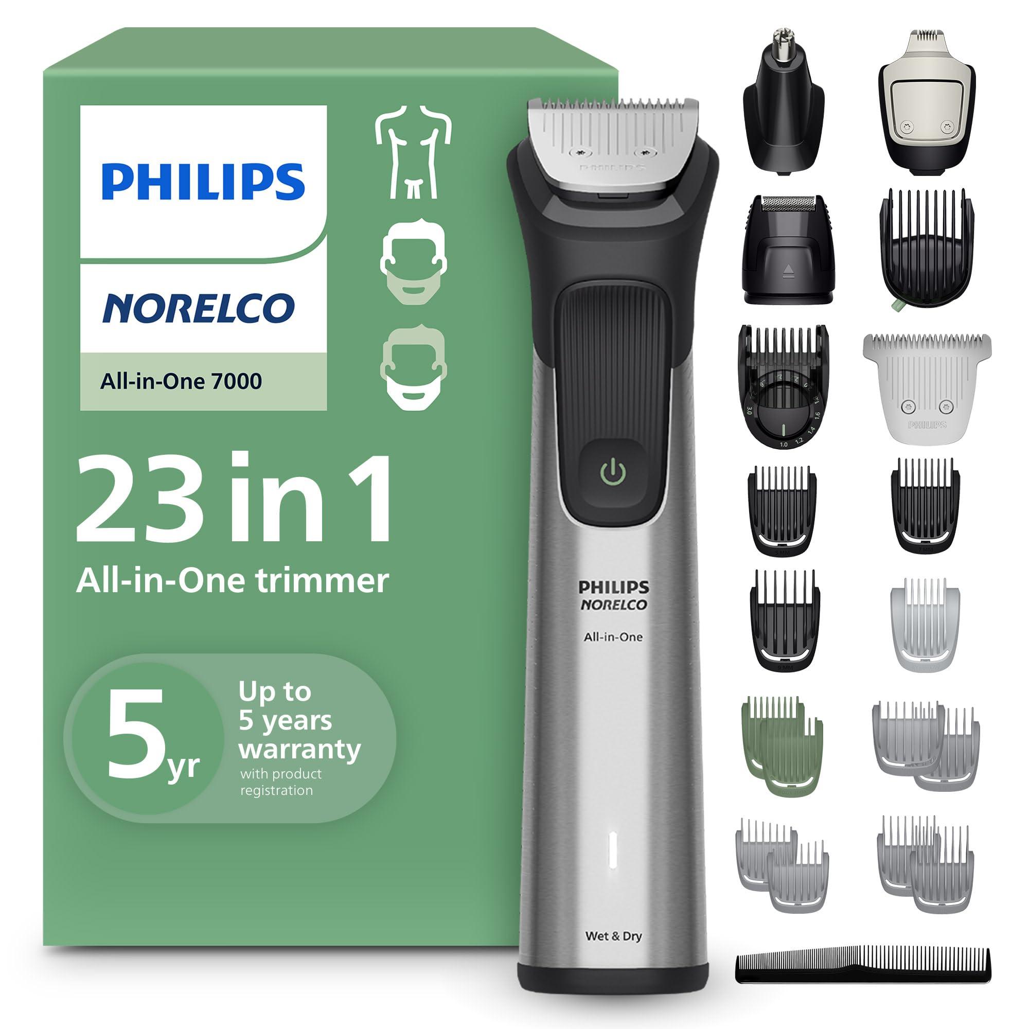 Norelco All-in-One 7000 trimmer with attachments