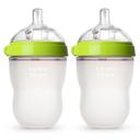 Comotomo Baby Bottle Double Pack, Green, 8oz