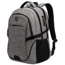 SHRRADOO Anti Theft Laptop Backpack Travel Backpacks with Combination Lock for Women Men College Backpack Computer Bag Fits 17 Inch Laptop,Grey