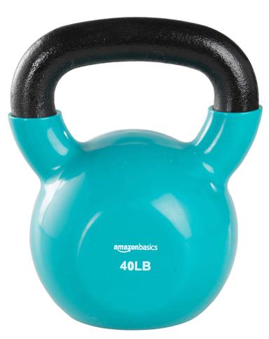 Amazon Basics 40 lb Vinyl Kettlebell