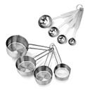 New Star Foodservice 42917 Stainless Steel Measuring Cups and Spoons Set, 8-Piece Metal Measuring Set for Baking, Cooking, Dry and Liquid Ingredients, Restaurant Grade, Silver | Mubboo