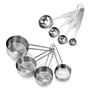 New Star Foodservice 8-Piece Stainless Steel Measuring Cups and Spoons Set