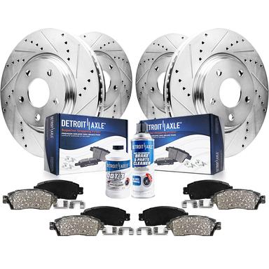 Detroit Axle Drilled & Slotted Brake Kit for Infiniti G35, M35, EX35, G25, G37, QX50, Q40, 350Z, 370Z