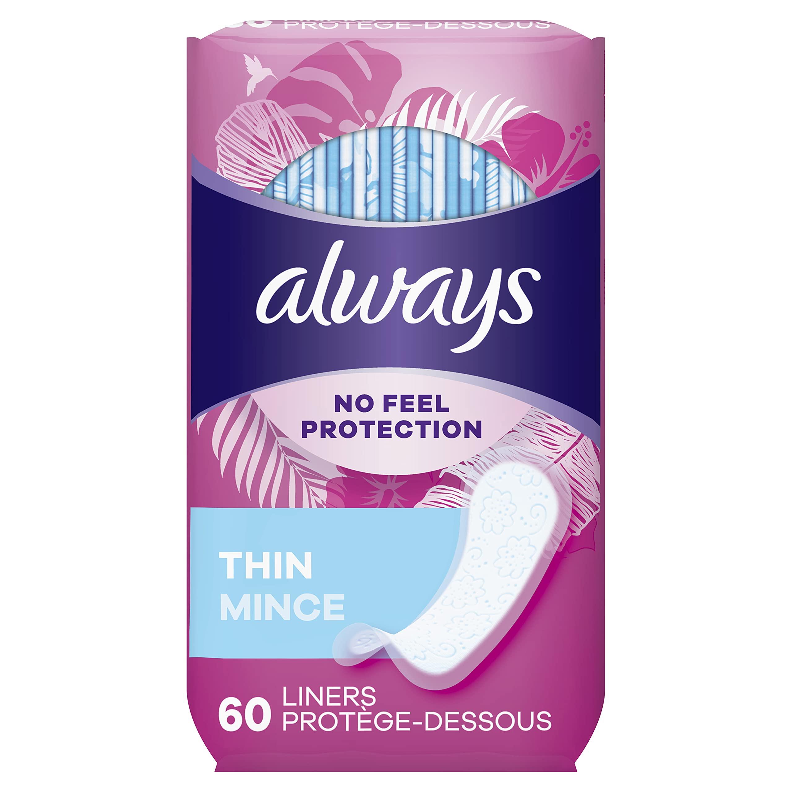 Always Thin No Feel Protection Daily Liners box