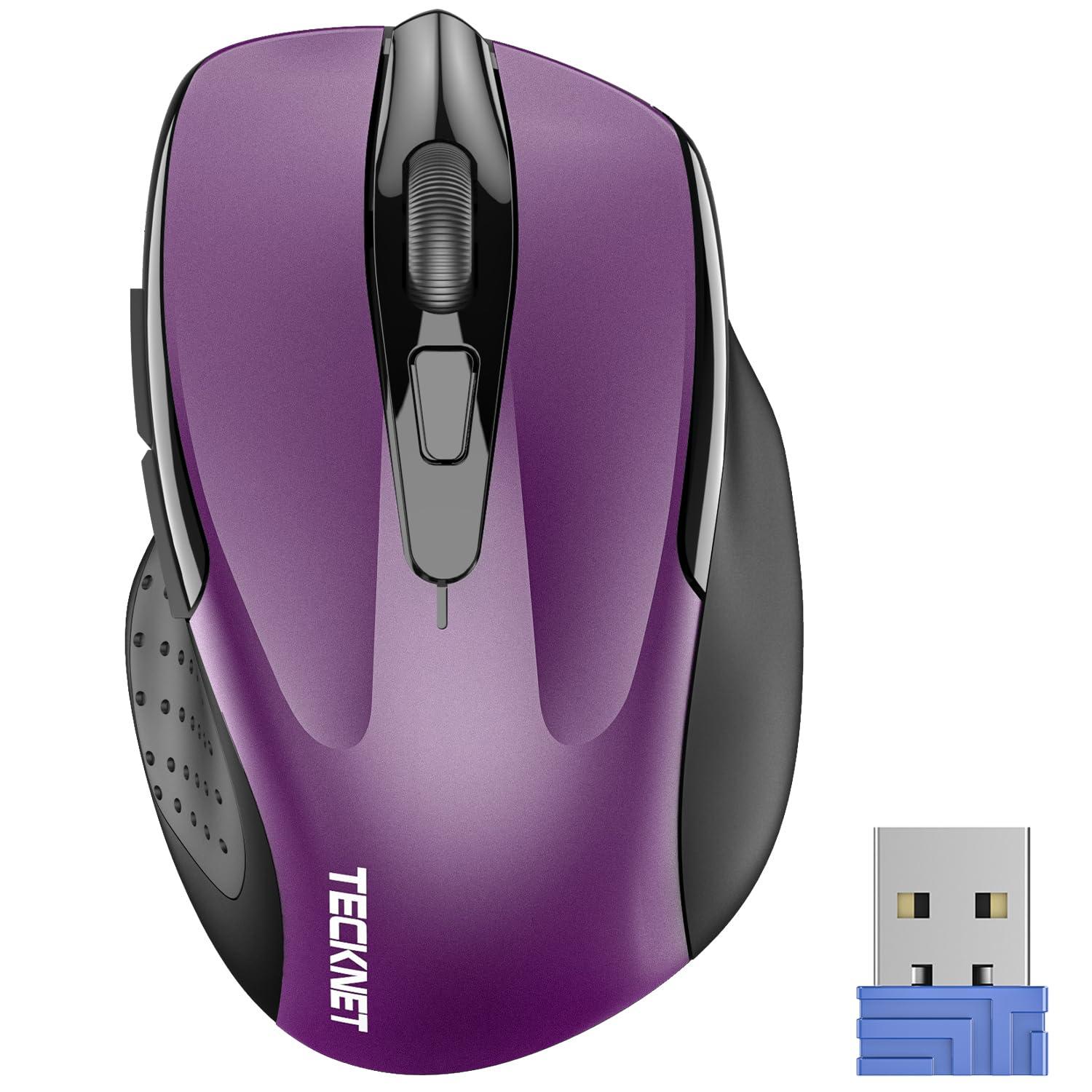 TECKNET Wireless Mouse, 2.4G Ergonomic Optical Mouse