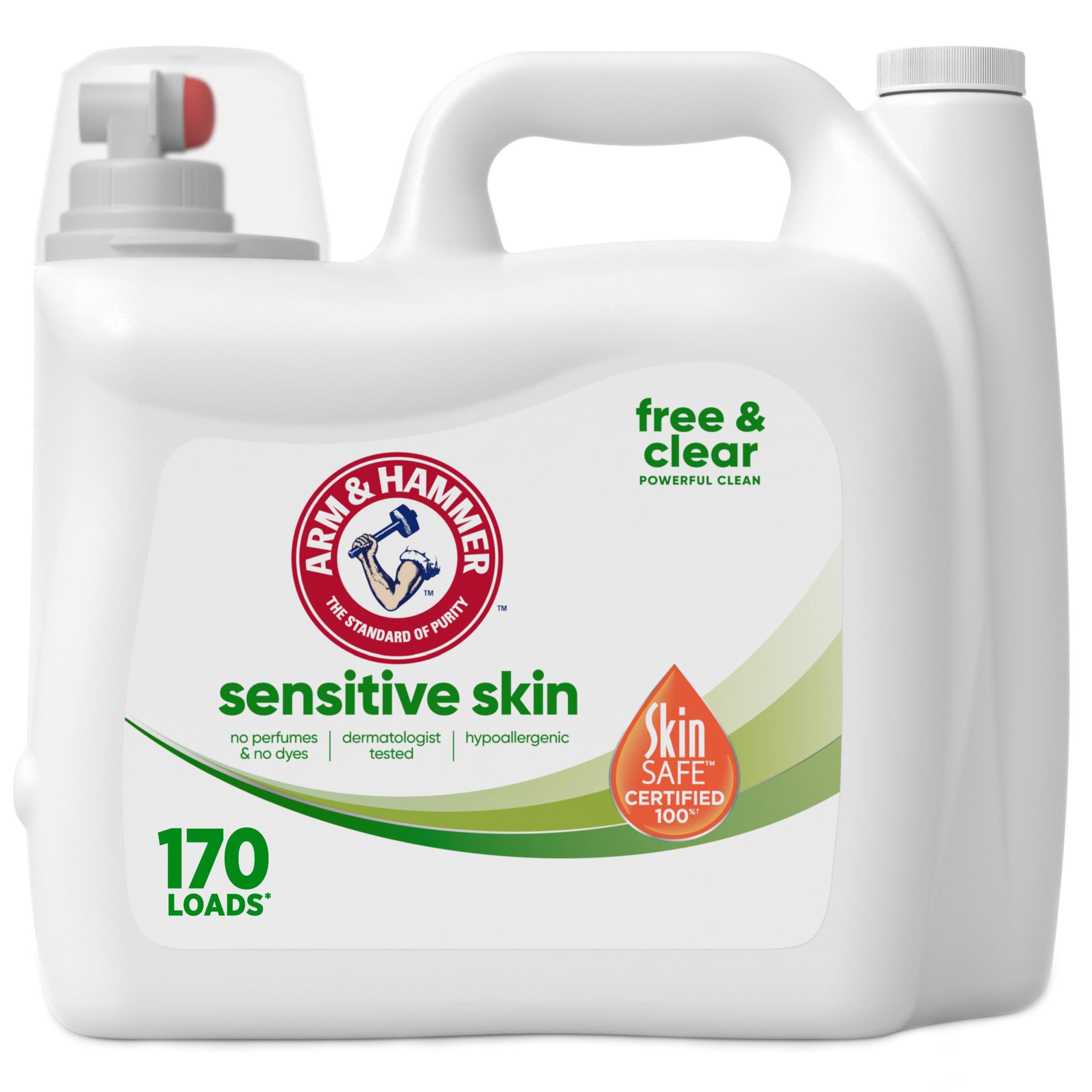 Arm & Hammer Sensitive Skin Free Clear 170 fl oz bottle on white background